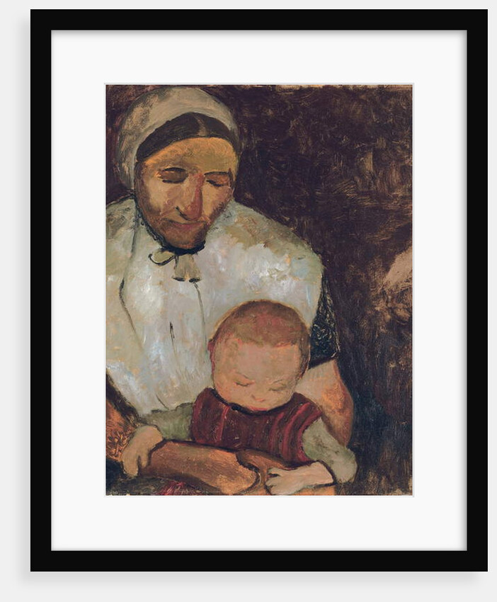 Seated Woman with Child on Her Lap by Paula Modersohn-Becker