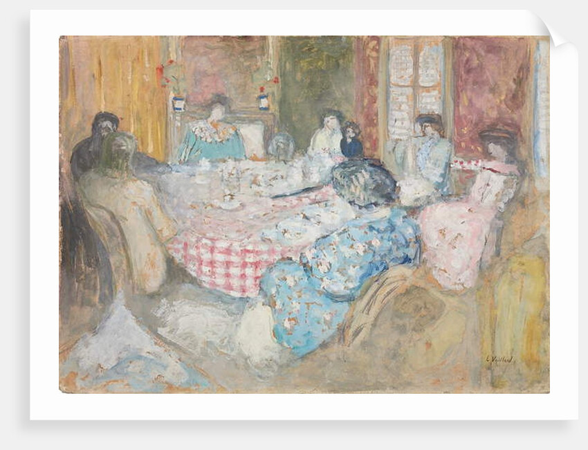 The Checkered Tablecloth; La nappe a carreaux, 1910 by Edouard Vuillard