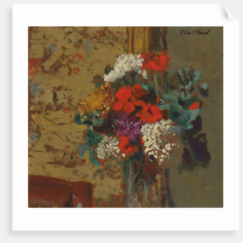 Geraniums and Guelder Roses; Geraniums et Boules-de-Neige, c.1910 by Edouard Vuillard