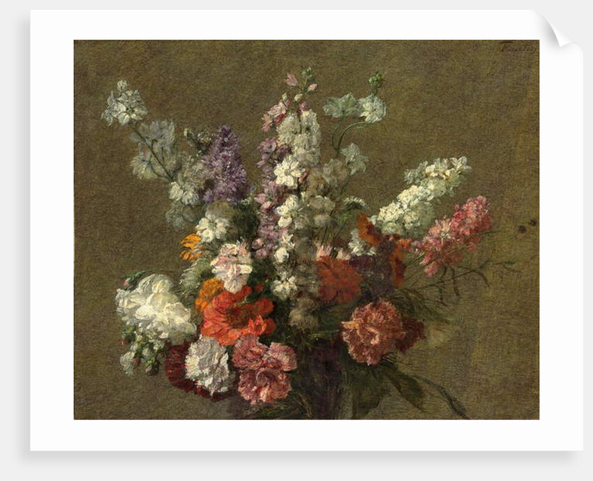 Delphiniums; Pieds d'alouette, 1899 by Ignace Henri Jean Fantin-Latour