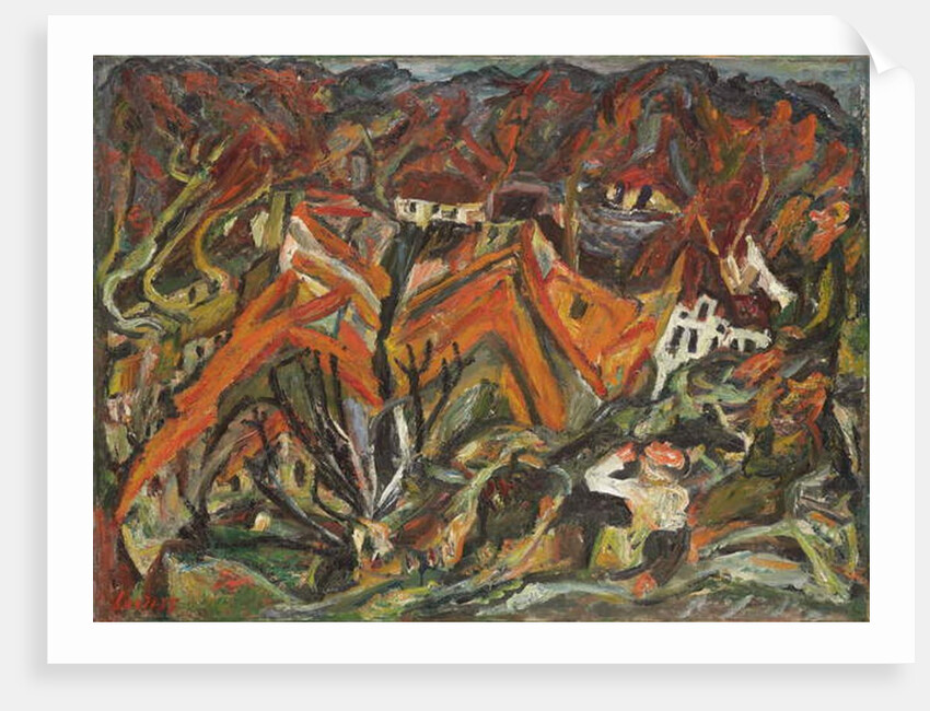 View of the Village; Vue sur le village, 1921-1922 by Chaim Soutine