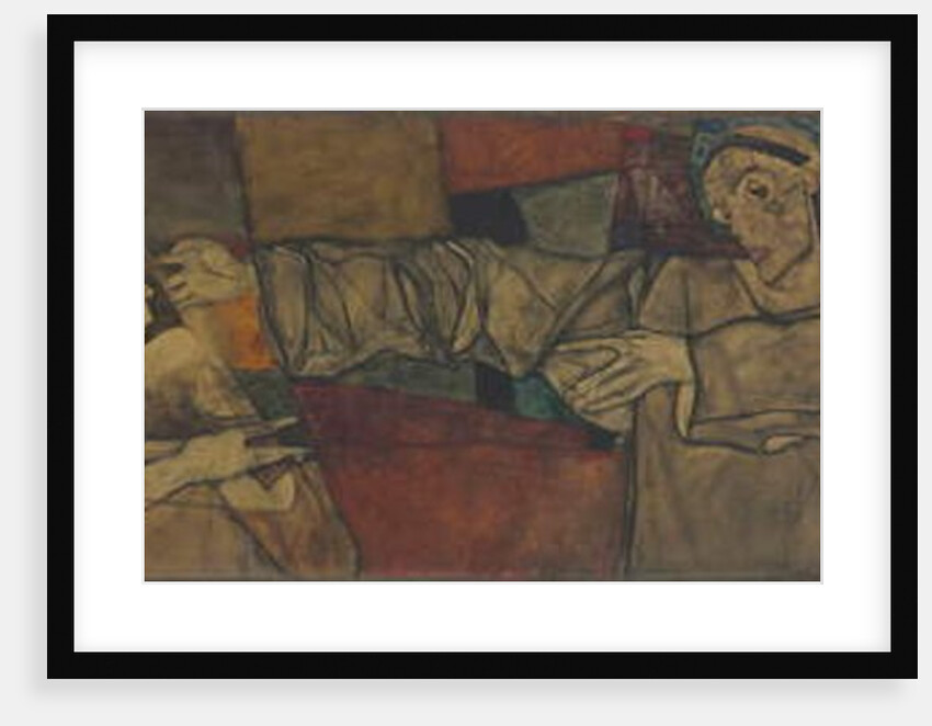 Self-portrait with Model; Selbstbildnis mit Modell, 1913 by Egon Schiele