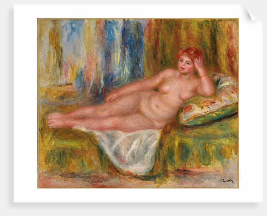 Reclining Female Nude; Femme nue couchee, 1918 by Pierre Auguste Renoir