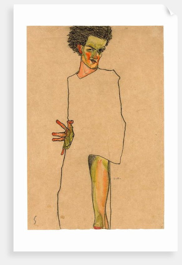 Self Portrait; Selbstbildnis, 1910 by Egon Schiele