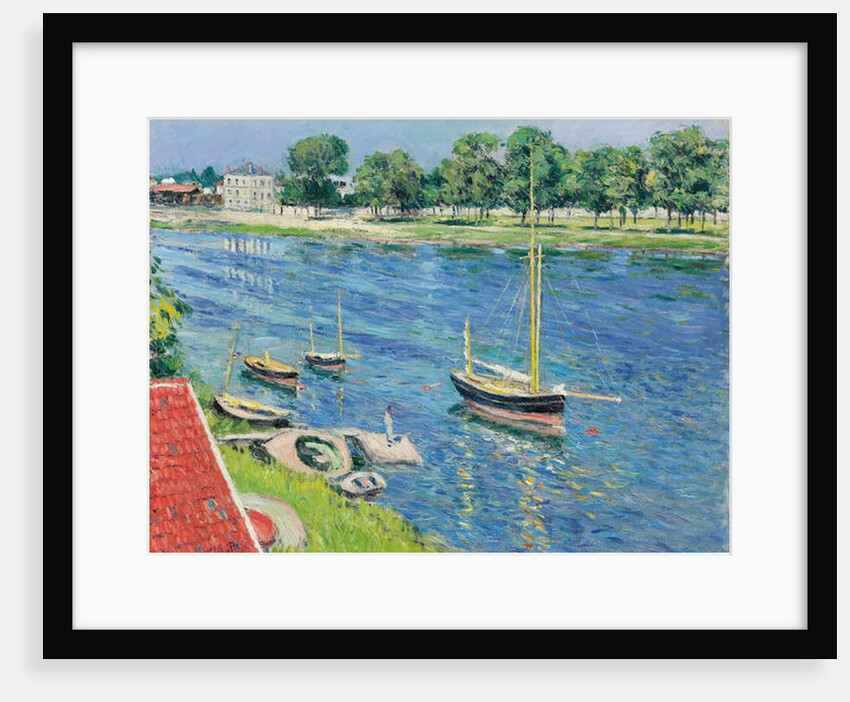 The Seine at Argenteuil, Boats at Anchor by Gustave Caillebotte