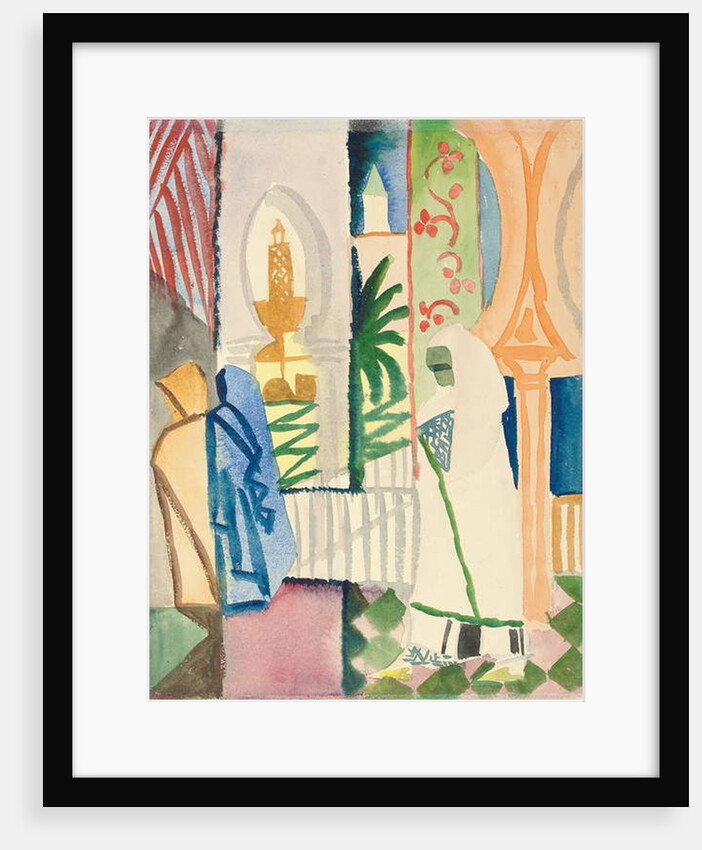 In the Temple Hall; In der Tempelhalle, 1914 by August Macke