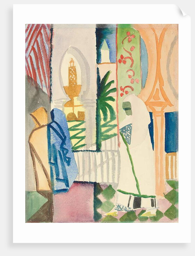 In the Temple Hall; In der Tempelhalle, 1914 by August Macke
