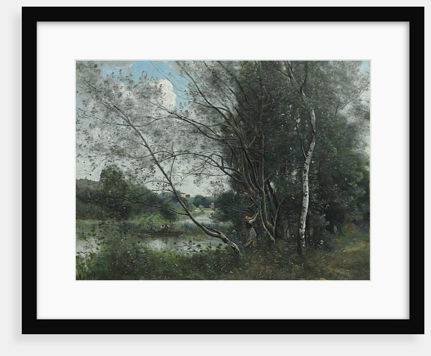 Ville-d'Avray, the Pond with a Leaning Tree; Ville-d'Avray, l'etang a l'arbre penche, 1865-1870 by Jean Baptiste Camille Corot