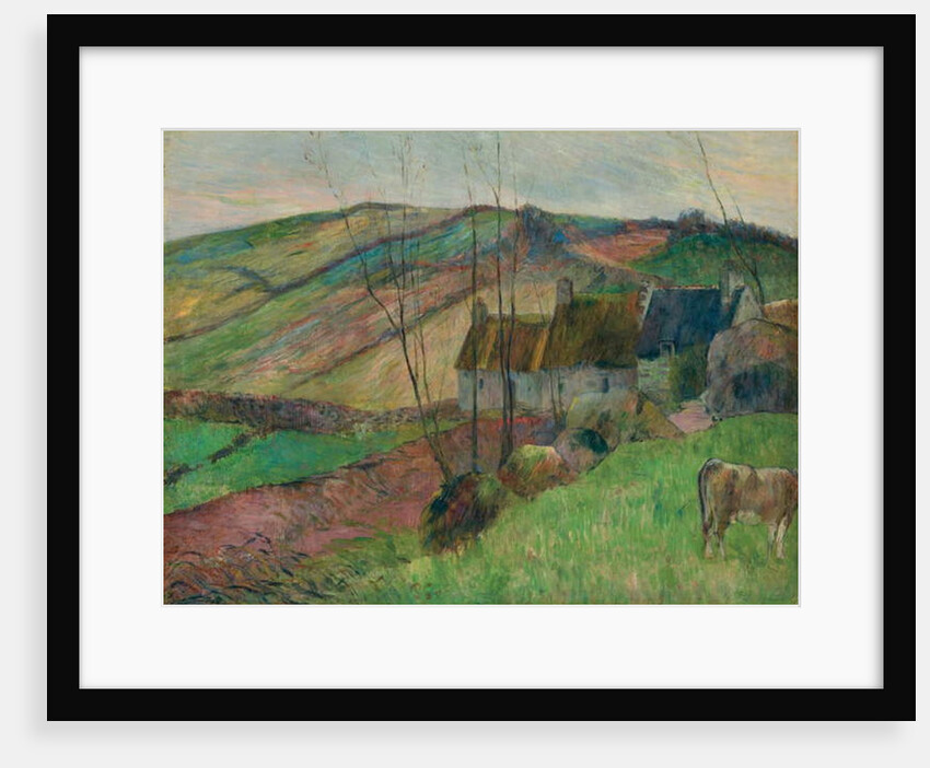 Cottages on the Flanks of Mont Sainte-Marguerite; Chaumieres au flanc de la Montagne Sainte-Marguerite, 1888 by Paul Gauguin