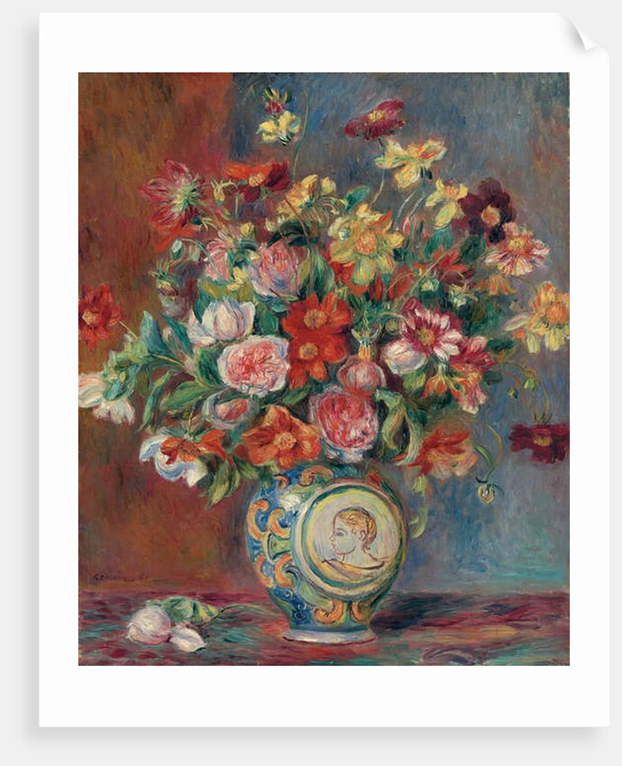 Vase with Flowers; Vase de fleurs, 1881 by Pierre Auguste Renoir