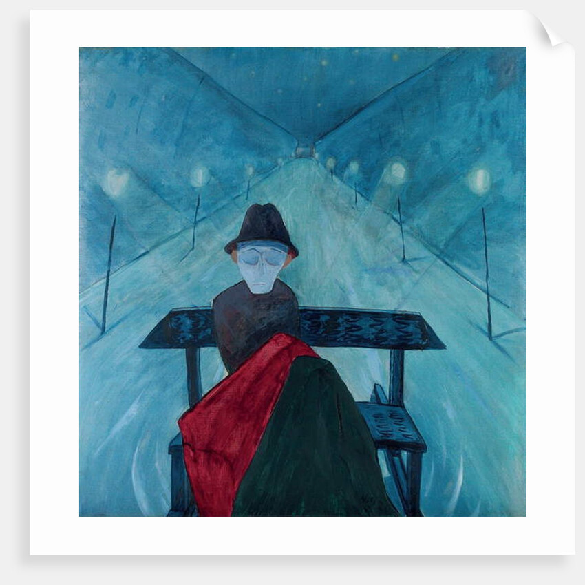 Man in a Sleigh, 1920 by Walter Gramatte