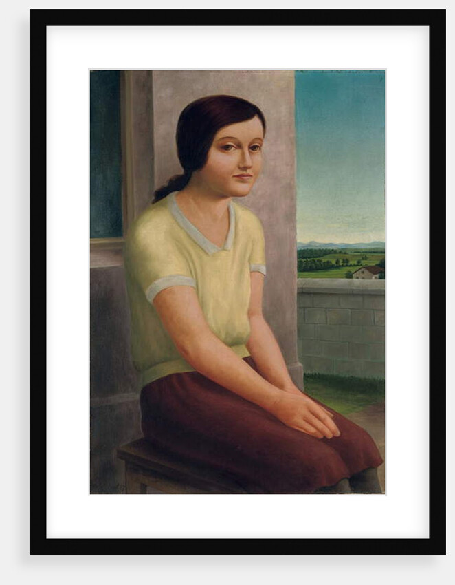 Seated Girl; Sitzendes Madchen, 1927 by Georg Schrimpf