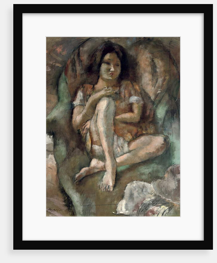 Young Girl in an Armchair; Jeune fille au fauteuil, 1922 by Jules Pascin
