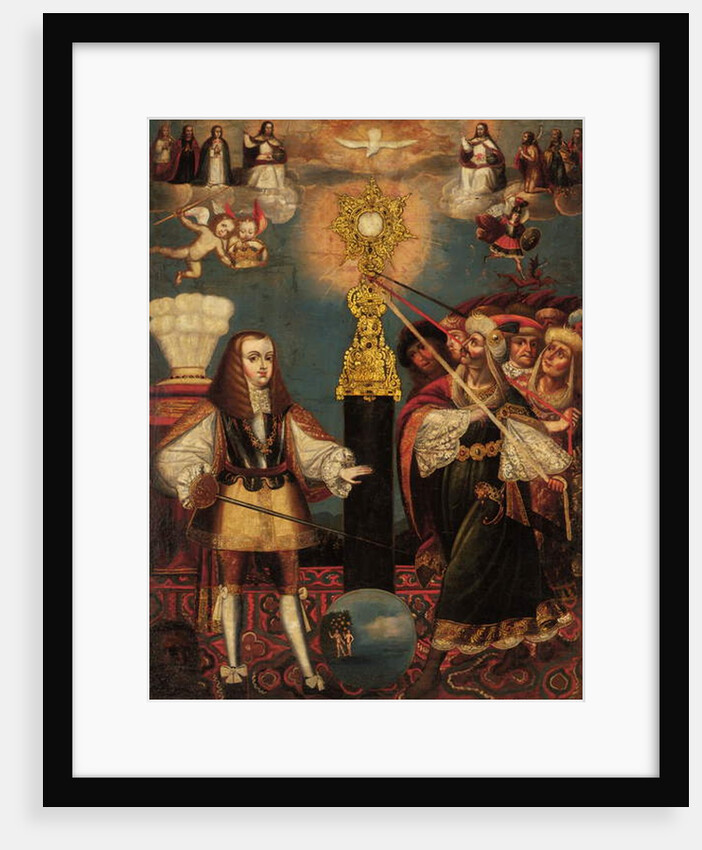 Charles II in Defense of the Eucharist, late 17th century by Cuzco School