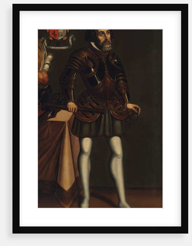 Portrait of Hernan Cortes, 19th century by Mexican School