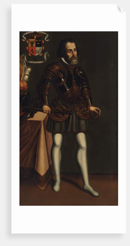 Portrait of Hernan Cortes, 19th century by Mexican School
