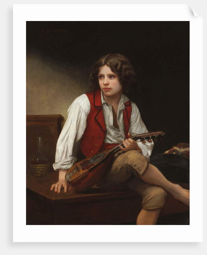 Italian with a Mandolin, 1870 by William-Adolphe Bouguereau