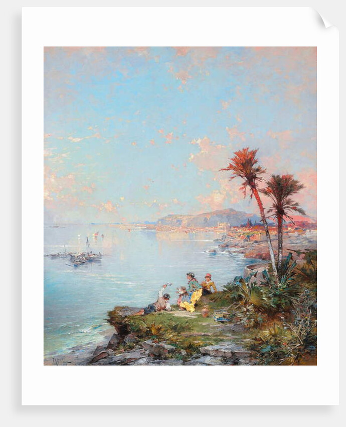 A View of Monaco by Franz Richard Unterberger