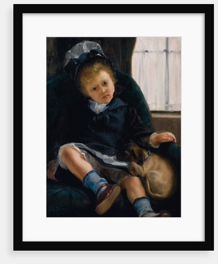 Girl with Puppy, c.1882-1883 by Jacques-Emile Blanche