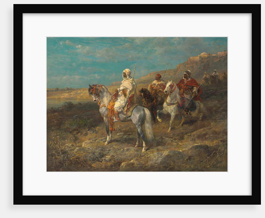 Arab on a White Horse by Adolf Schreyer
