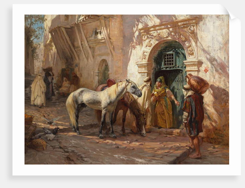 A Scene in Morocco by Frederick Arthur Bridgman