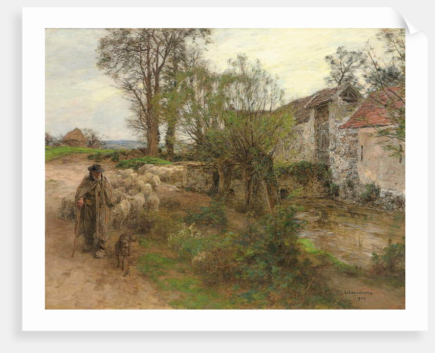 Exit of the Herd of Chailly Street; Sortie du troupeau du rue Chailly, 1904 by Leon Augustin Lhermitte