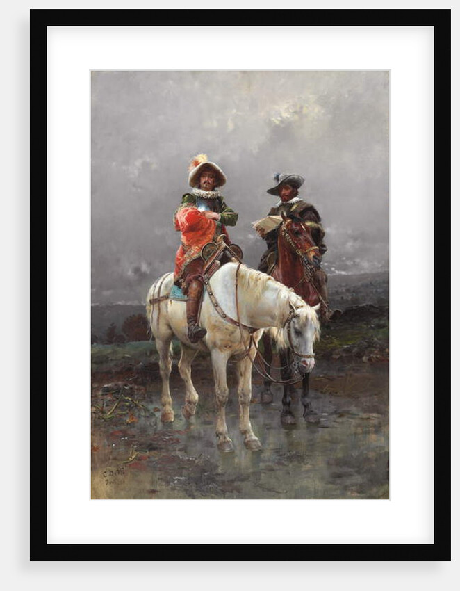 A Cavalier on a White Horse, 1890 by Cesare-Auguste Detti