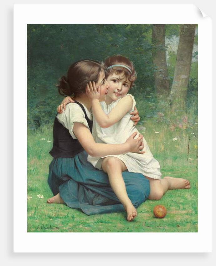 Sisterly Love, 1892 by François Alfred Delobbe