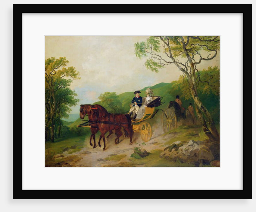 6th Earl and Marquis of Antrim with his wife Letitia driving a phaeton in Glenarm Castle park, Ballymena, Co. Antrim by Francis Wheatley