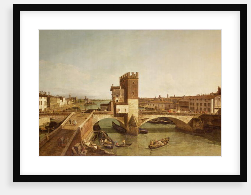 The Bridge at Delle Navi, Verona by Bernardo Bellotto