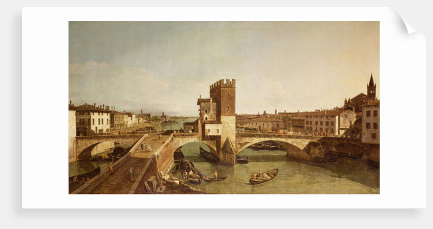 The Bridge at Delle Navi, Verona by Bernardo Bellotto