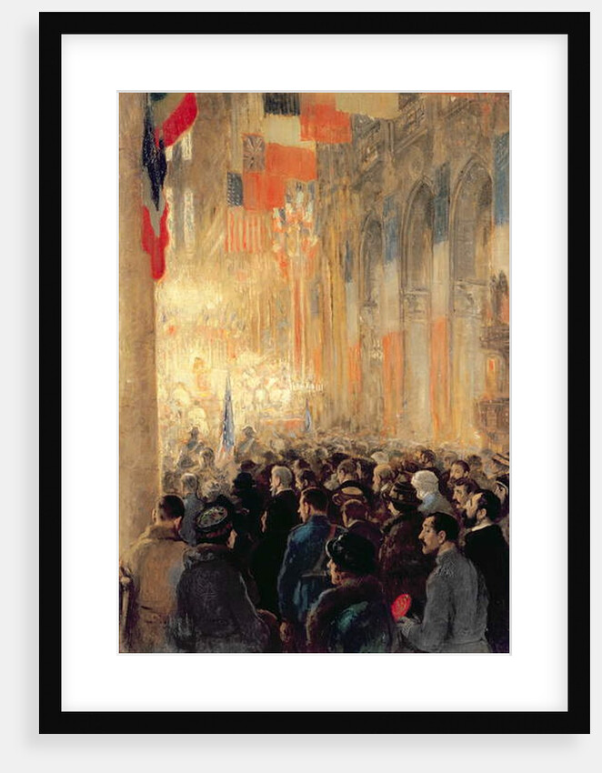 Service in Notre Dame, giving thanks for victory after the Great International War, 1918 by Francis Luis Mora