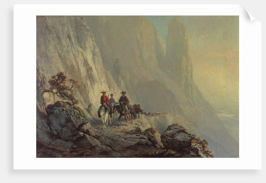 Along the Mountain Edge, 1870 by Otto Sommer