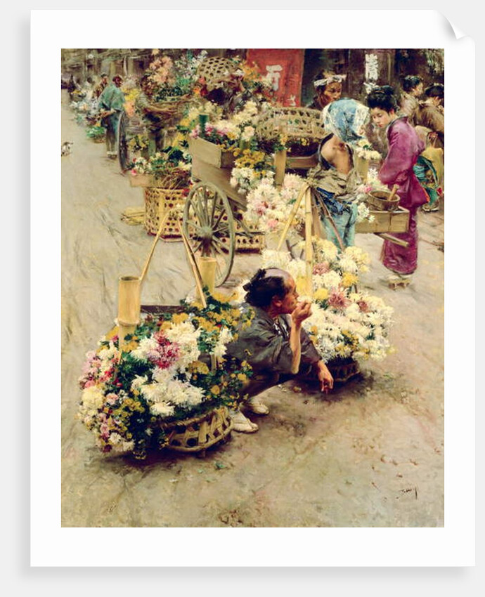 The Flower Market, Tokyo, 1892 by Robert Frederick Blum