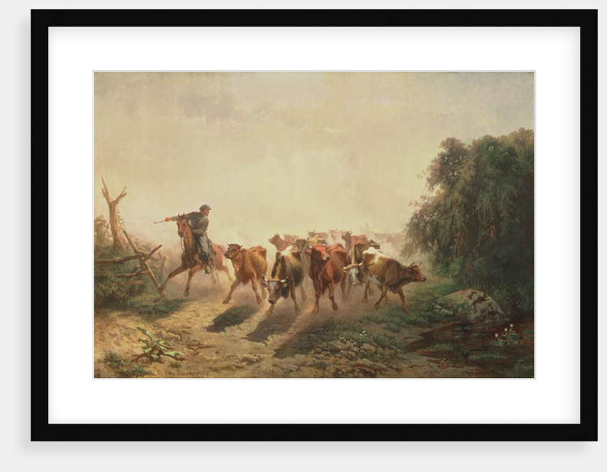 Union Drover with Cattle for the Army, 1860 by Otto Sommer