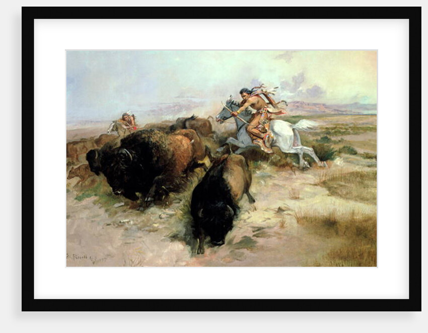 Buffalo Hunt, 1897 by Charles Marion Russell