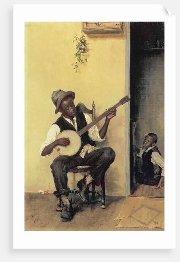 The Banjo Player, 1881 by Leon Delachaux