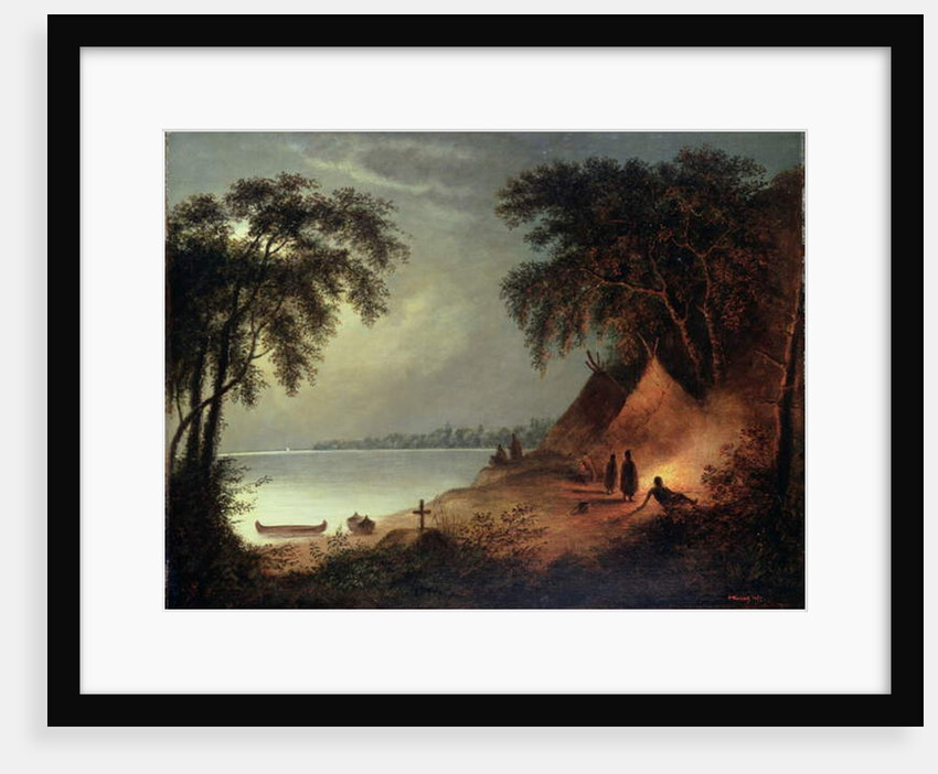 Indian Burial by Cornelius Krieghoff