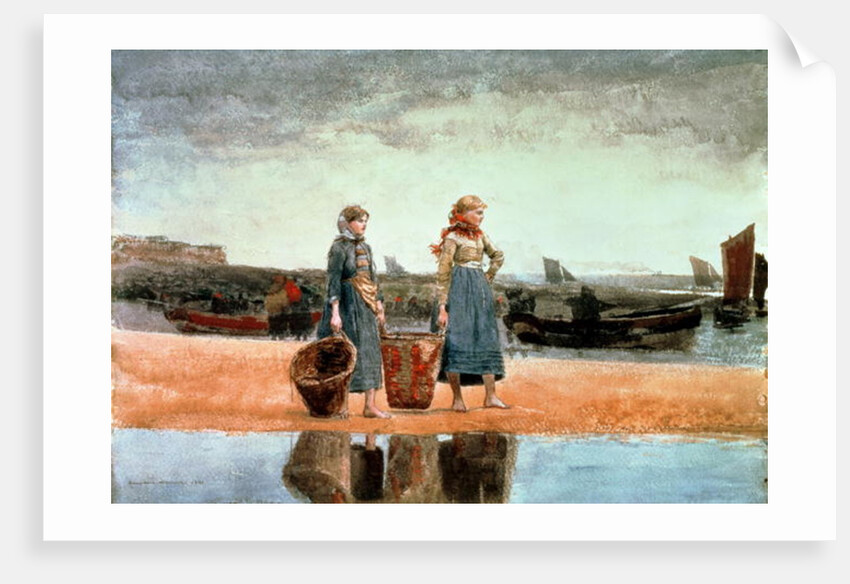 Two Girls on the Beach, Tynemouth, 1891 by Winslow Homer
