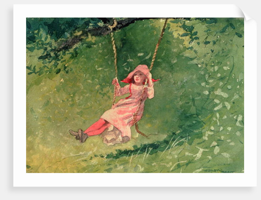 Girl on a Swing by Winslow Homer