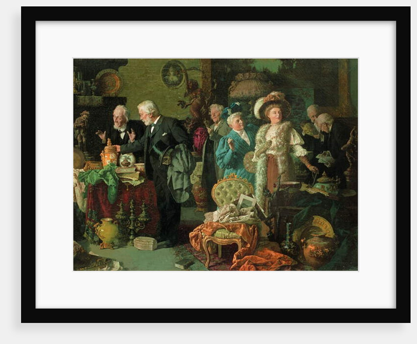 Connoisseurs in an Antique Shop by Louis Charles Moeller