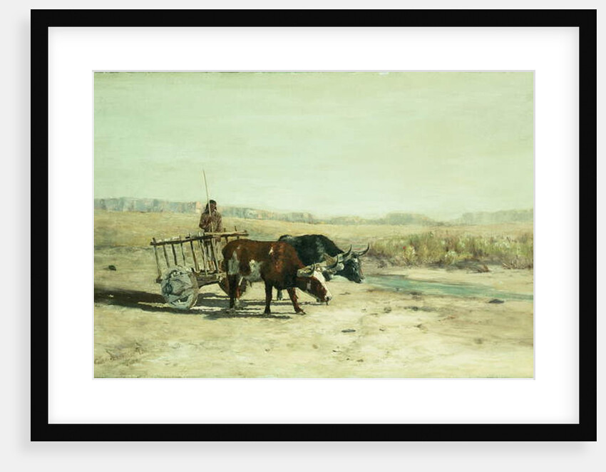 An Ox Cart in New Mexico by Charles Partridge Adams