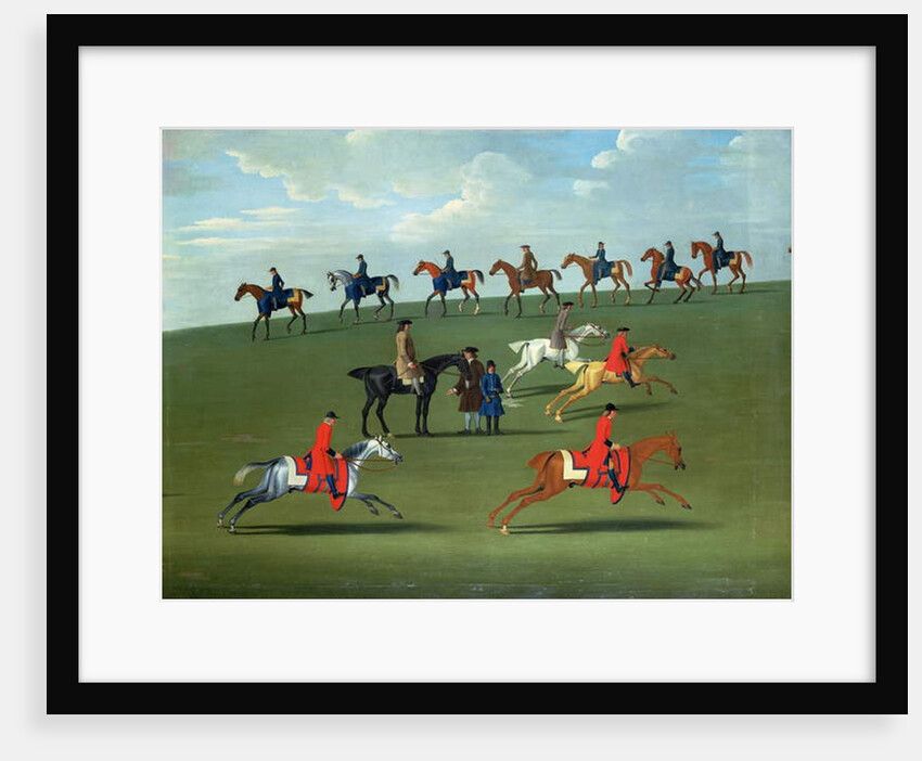 Race Horses exercising in a landscape by James Seymour