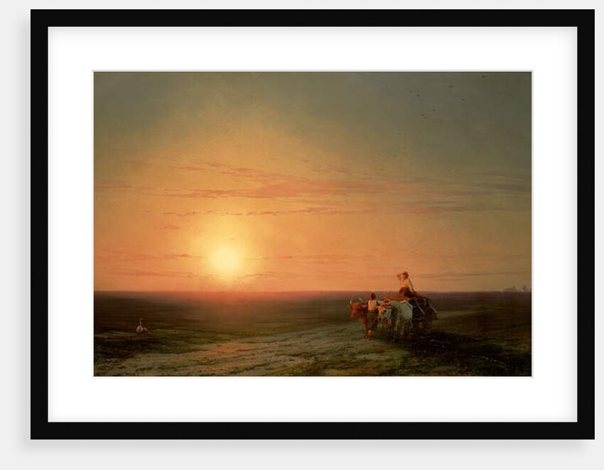 Peasants returning from the fields at sunset by Ivan Konstantinovich Aivazovsky