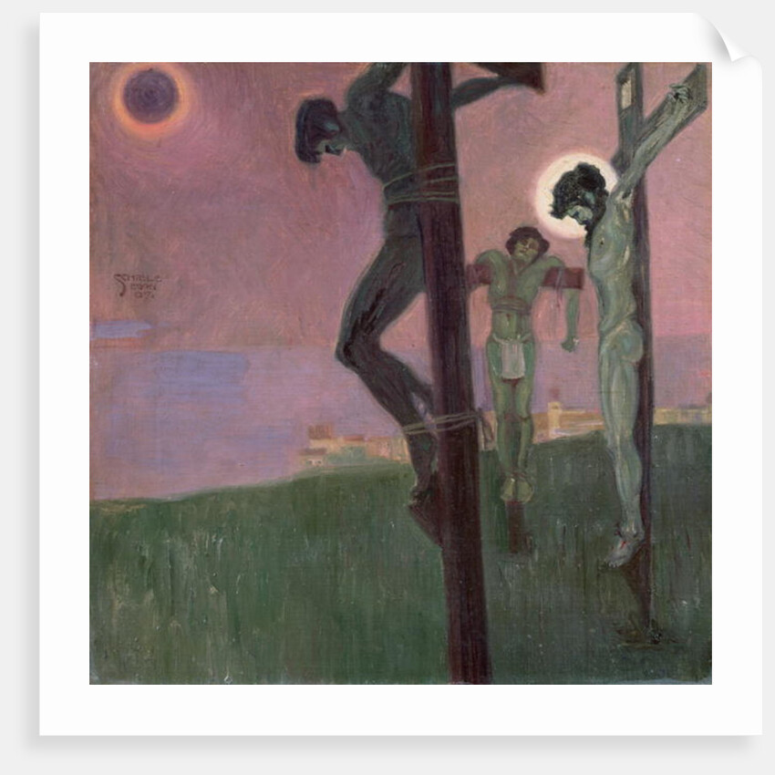 Crucifixion with darkened sun by Egon Schiele