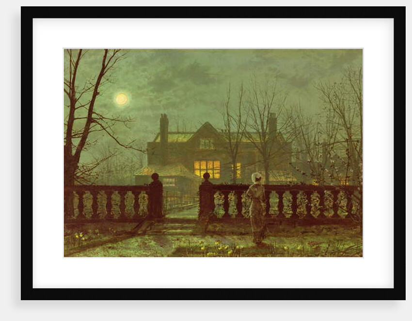 A lady in a garden by moonlight, 1882 by John Atkinson Grimshaw