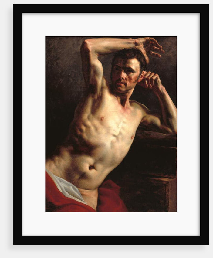 Male nude half-length by Theodore Gericault