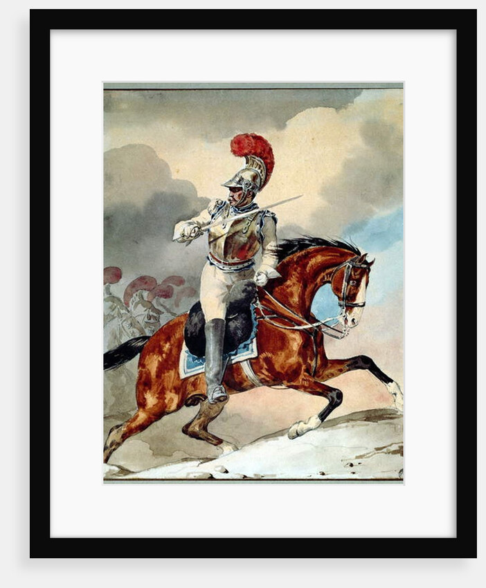 Carabinier officer giving the order to charge by Theodore Gericault