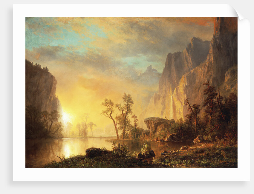 Sunset in the Rockies by Albert Bierstadt