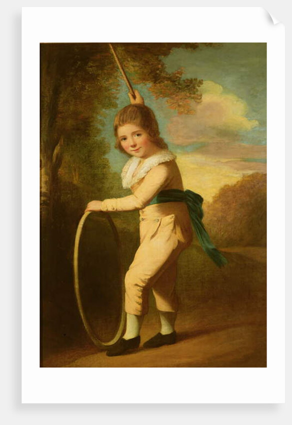 Portrait of Master William Morgan with a hoop and stick by John Hoppner
